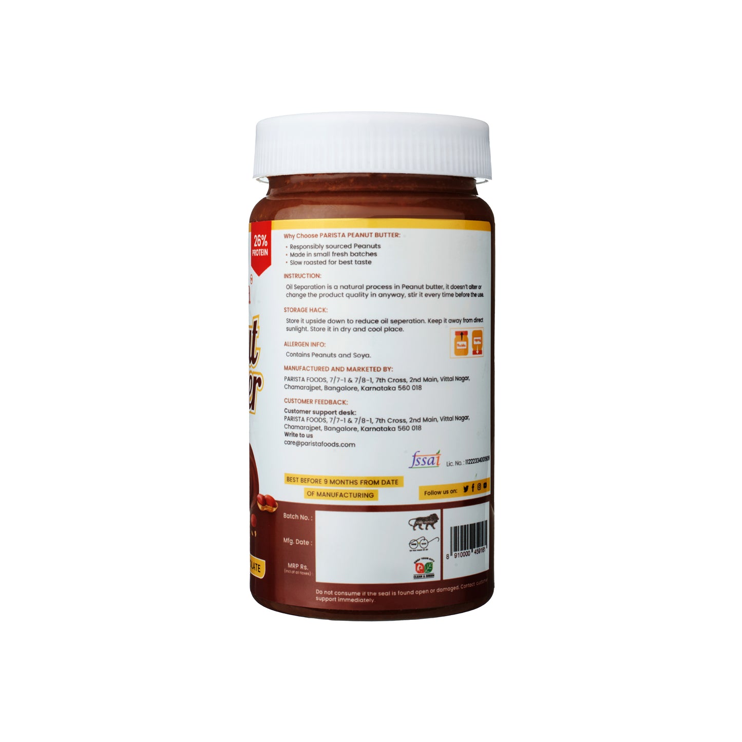 400G Creamy Dark Chocolate Peanut Butter