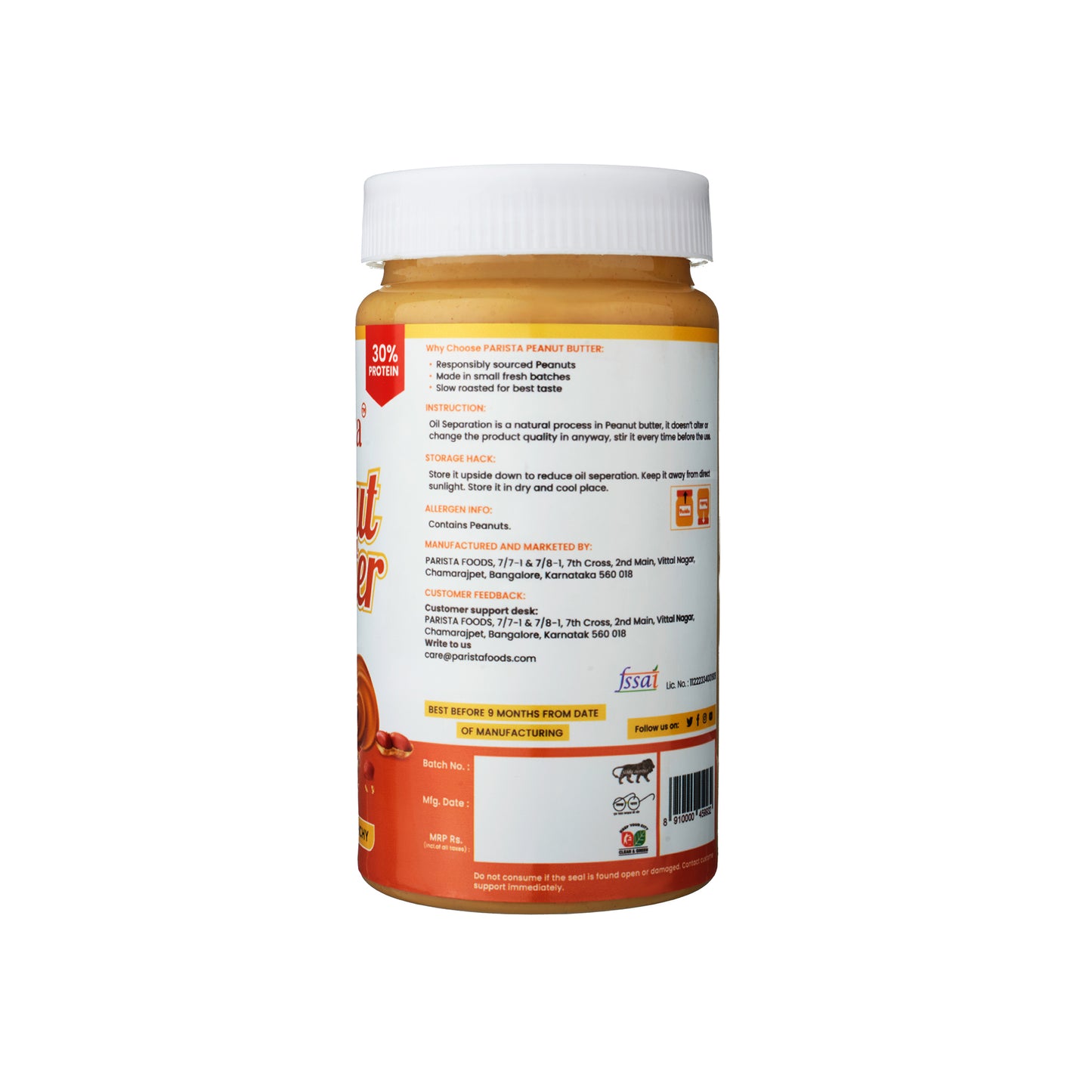400G Natural & Creamy Peanut Butter