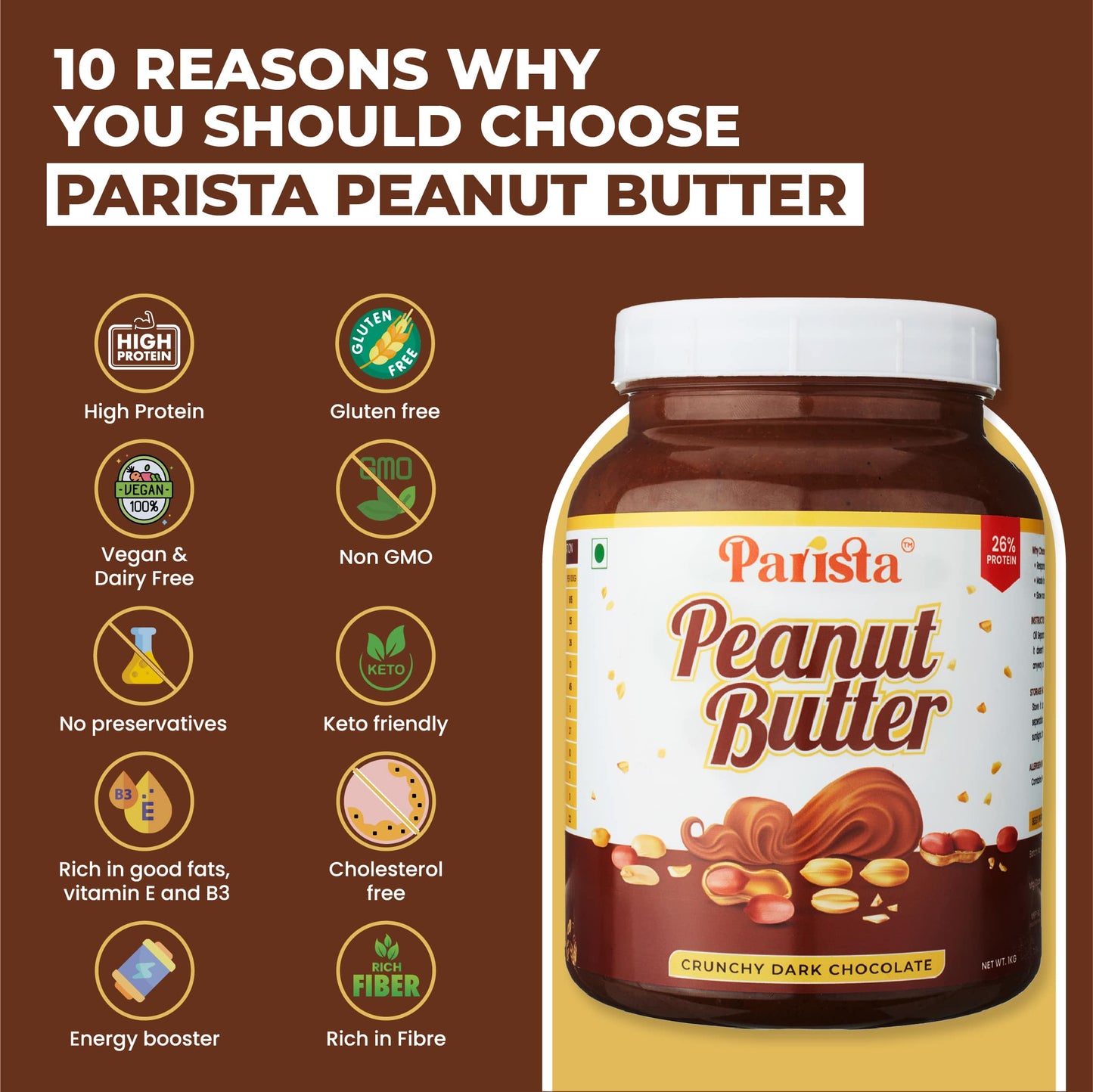 Crunchy Dark Chocolate Peanut Butter